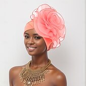 baratos Capacete de Casamento-Chapéu Rede Chapéu mole turbantes Formal Casamento Com Flor Tule Capacete Chapéu