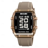 cheap Digital Watches-SKMEI 2409 Waterproof Electronic Watch Luxury Outdoor Countdown Stopwatch Digital Wristwatch For Man Women Calendar Led Light Silicone Watch