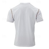 economico Polo classica da uomo-Per uomo Camicia da golf Golf Polo da golf Ufficio Informale Colletto alla coreana Manica corta Essenziale Moderno Color Block Collage Bottoni Estate Primavera Standard Nero Bianco Vino Blu marino