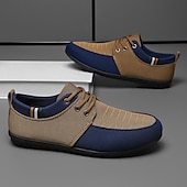 baratos Ténis para Homem-sapatos masculinos casuais com cadarço em bege e azul marinho, design exclusivo em tecido, perfeitos para o estilo e conforto do dia a dia