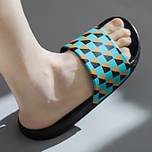 abordables Sandales décontractées-sandales à enfiler géométriques vibrantes pour hommes – chaussures d&#039;été décontractées pour la plage et la piscine