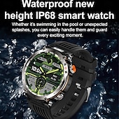 Χαμηλού Κόστους Smartwatch-696 HT30 Εξυπνο ρολόι 1.7 inch Έξυπνο ρολόι Bluetooth Βηματόμετρο Υπενθύμιση Κλήσης Παρακολούθηση Ύπνου Συμβατό με Android iOS Άντρες Κλήσεις Hands-Free Υπενθύμιση Μηνύματος IPX-0 Θήκη ρολογιού 52mm