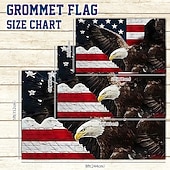 billiga 250:e årsjubileum-4 juli Utomhus Inomhus Med Öglor Patriotisk Flagga Självständighetsdagen Amerikansk Hus Gård Trädgårdsdekorationer Högtidsbanner Skylt