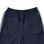 preiswerte Sweatpants-Herren Sporthose Jogginghose Hose Freizeithose Kordelzug Seitenstreifen Gerader Schnitt Einfach Komfort Atmungsaktiv Volle Länge Outdoor Lässig Laufen Sport Mode Schwarz Rote