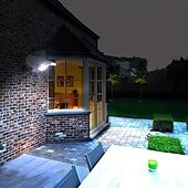 ieftine Aplice de Exterior-1 buc led lumini exterioare cu senzor de mișcare reflector solar 77 de margele cu telecomandă verandă garaj curte gradină instalație de iluminat convenabilă