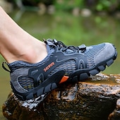 baratos Ténis para Homem-calçados masculinos para caminhadas ao ar livre, malha respirável com sola durável, calçados confortáveis para trilhas