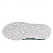 abordables Occasionnel-Baskets tendance à carreaux blancs et verts pour hommes avec semelle coussinée - chaussures décontractées élégantes pour le printemps et l&#039;été