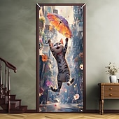 billiga Dörröverdrag-Rolig djur dansande dörrdekorationer dörröverdrag dörrgobeläng dörrgardin dekoration bakgrund inomhus/utomhus dörrbanner för främre dörr bondgård