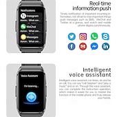 abordables Relojes inteligentes-696 ET650 Reloj inteligente 1.57 pulgada Pulsera inteligente Bluetooth ECG + PPG Podómetro Recordatorio de Llamadas Compatible con Android iOS Mujer Hombre Llamadas con Manos Libres Recordatorio de