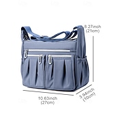 cheap Crossbody Bags-Women&#039;s Multi-Pocket Shoulder Bag – Lightweight Waterproof Nylon Crossbody Purse with Zipper Closure for Travel, Work and Daily Use Pink purple Black