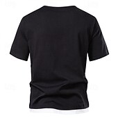 cheap Men&#039;s Casual T-shirts-Men&#039;s T Shirt Tee Short Sleeve Shirt Tee Top Short Sleeve Crew Neck Summer Plain Fashion Designer Basic Patchwork Vacation Street Going out Black Light Green Dark Grey Top Tee for Men