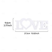 Недорогие Статуи-Белая буква «любовь» для украшения стола, отдельно стоящая вывеска из ПВХ, романтическое украшение на день святого Валентина, свадьбу, годовщину, теплое украшение для рабочего стола в помещении для