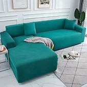 cheap Sofa Cover-Elastic Jacquard Fabric Sofa Cover Stretch Couch Cover Sectional L Shape Sofa Slipcover Corner Case for Living Room 1/2/3/4 Seat