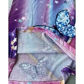 cheap 3D Butterfly Dress-Girls&#039; 3D Butterfly Dress Sleeveless Summer Spring Vacation Daily Holiday Princess Beautiful Sweet Kids 4-12 Years Casual Dress A Line Dress Knee-length Regular Fit