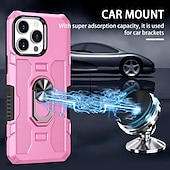 お買い得  iPhone用ケース-iPhone 16 Pro Maxプラス iPhone 15 Pro Maxプラス iPhone 14 13 12 11 Pro Maxプラス バックカバー リングホルダー 磁気 ショックプルーフ レトロ PC用の電話ケース