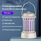 voordelige Elektrische vliegenmepper-tweekleurige camping elektrische muggenlamp draagbare sfeerlamp 1200 mAh