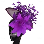 Недорогие Фасцинаторы-Головной убор тканевая федора шляпа для скачек винтажная милая с цветочным головным украшением