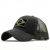 economico Cappellino da baseball da uomo-Per uomo Cappellino da Baseball Cappello da Sole Cappello da Camionista Cappuccio in rete Nero Verde Cotone Regolabile Moda Abbigliamento quotidiano Festival Motivo Colore Solido / Tinta Unita Casual