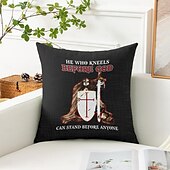 baratos Capa de almofada de férias-Capa de Almofada Decorativa de Páscoa 1PC Cavaleiros Templários Capa de Almofada Quadrada Macia para Quarto Sala de Estar Sofá Cadeira