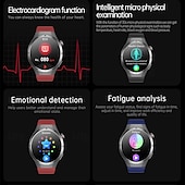お買い得  スマートウォッチ-iMosi ET456 スマートウォッチ 1.56 インチ スマート·ウォッチ ブルートゥース ECG + PPG 温度監視 歩数計 と互換性があります Android iOS 女性 男性 ハンドフリーコール 防水 メディアコントロール IP68 46mmの時計ケース