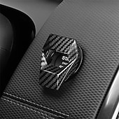 economico Interni fai-da-te per auto-1 confezione di interruttore di accensione per auto, pulsante di avvio e arresto del motore, copertura in fibra di carbonio per BMW E46 E90 E60 E39/Audi A4 A6 S3 S5/Benz C200 C300