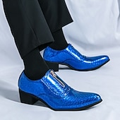tanie Buty Oxford-męskie złote, teksturowane botki - egzotyczne, skórzane, sznurowane, ze wzorem wężowej skóry, na bale maturalne i specjalne okazje