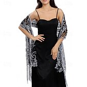 economico impacchi per gli invitati al matrimonio-Scialle Donna Elegante Senza Maniche Poliestere Stole da matrimonio Con Nappa Per Feste Primavera &amp; Estate