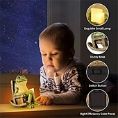 cheap Landscape Lights-LED Solar Outdoor Lights Courtyard Balcony Garden Decoration Window Sill Ornaments Courtyard Layout Waterproof Creative Led Frog Shaped Lights  1PC