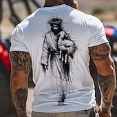  Heren Bijbel Jezus Christelijk T-shirt Korte Mouwen T-shirt 3D Print Crew Neck Shirt Ontwerper Casual Feest Vakantie Wit Zomer Lente Kleding