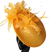 abordables Fascinators-accessoire Imitation Lin Plumes Mariage Soirée Élégant Mariage Avec Plume Casque Couvre-chef