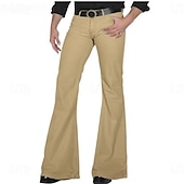 cheap Bottoms-Mens Bell Bottom Jeans Pants 70s Disco Outfits for Men Vintage Flared Jeans