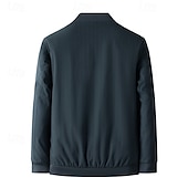 お買い得  男性用エリートアウターウェア-男性用 軽量ジャケット フォーマル オフィス ジッパーを閉める 春 春 &amp; 秋 中性 日常 ネイビーブルー アーミーグリーン ジャケット