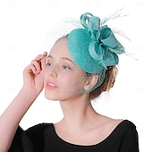 preiswerte Hochzeit Kopfschmuck-Kopfstück Sinamay Hochzeit Abendgesellschaft Elegant Hochzeit Mit Unifarbe Kopfschmuck Kopfbedeckung
