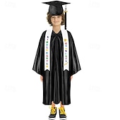 economico Decorazione di Laurea-stola unisex per laurea per bambini, fascia semplice per laurea, stola d&#039;onore per studenti, fascia per cerimonia di laurea per bambini, stola floreale in raso per scuola materna e asilo