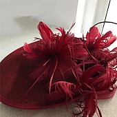 ieftine Fascinatoare și pălării-Palarie organza Nuntă Cursă de cai Epocă Cu Pene Diadema Articole Pentru Cap