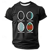  Pasqua Per uomo uova di Pasqua Maglietta Manica Corta maglietta Stampa 3D Girocollo Camicia Designer Casual Feste Ferie Nero Blu Verde Estate Primavera Abbigliamento S M L XL XXL XXXL