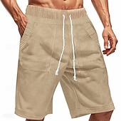 baratos Shorts de moletom-Homens calções atléticos Shorts de moletom Calção Shorts de verão Bolsos Com Cordão Cintura elástica Bloco de cor Conforto Respirável Curto Ao ar livre Esportes Clássico Casual Preto Azul