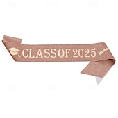 economico Decorazione di Laurea-stola di laurea unisex, fascia di laurea semplice, stola d&#039;onore per studenti, fascia in lamina d&#039;oro con tessuto glitterato della classe del 2025, stola d&#039;onore per cerimonia di laurea