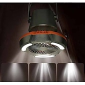זול אורות קמפינג ופנסים-1 pc אור קמפינג חיצוני, אור מאוורר, רעש נמוך, חיי סוללה ארוכים, ממשק USB, שני מצבי תלייה ועמידה