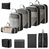 economico deposito bagagli e viaggi-Cubi di imballaggio a compressione per riporre i bagagli da viaggio e salvaspazio per l&#039;organizzatore dello zaino, set da 10 pezzi per dispositivi digitali, articoli da toeletta, trucco, vestiti,