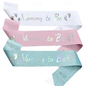 baratos Evento e suprimentos de festa-faixa de decoração para chá de bebê, sálvia &#039;futura mamãe&#039; &amp;Faixas para &quot;futuros pais&quot;, 5 cores com tecido brilhante, presente de maternidade para futuros pais&quot;