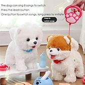 cheap Stuffed Animals-Puppy Toys for Kids Toy Dogs That Walk and Bark Walking Dog Toy for Kids with Leash Interactive Stuffed Puppy with Remote Control for Girls and Boys Aged 3-7 Year Old