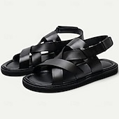 billiga Kjol sandaler-klassiska sandaler med korsband för män i premiumläder, eleganta och bekväma för dagligt bruk och vardagsutflykter