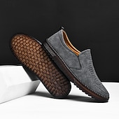 Χαμηλού Κόστους Slip-On Καθημερινά Παπούτσια-ανδρικά μπεζ σουέτ slip-on loafers – χειροποίητα casual παπούτσια μοκασίν για καθημερινή χρήση