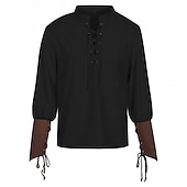 levne oblečení-Retro Středověké Renesanční Cosplay kostým Úbory Semišová vesta Pirát Rytíř Šňůrky Maškarní kostým Pánské Pirát předvečer Všech svatých Karneval Plesová maškaráda Karneval LARP Ren Faire Dospělé