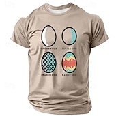  Pasqua Per uomo uova di Pasqua Maglietta Manica Corta maglietta Stampa 3D Girocollo Camicia Designer Casual Feste Ferie Nero Blu Verde Estate Primavera Abbigliamento S M L XL XXL XXXL