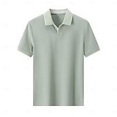 economico T-shirt e Canottiere Elite da Uomo-Per uomo Maglietta Manica Corta Colletto ripiegato Scollo a V Estate Primavera Maglieria Vacanza Vintage con finiture bianche Scuola Allenamento All&#039;aperto Bianco Blu marino Grigio chiaro Maglietta