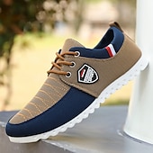 abordables Baskets-Baskets décontractées bicolores en nylon pour hommes avec design à lacets et emblème - des chaussures élégantes pour un usage quotidien
