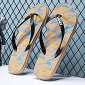 cheap Vacation Sandals-Men&#039;s Camouflage Flip-Flops with Durable Rubber Sole - Perfect for Outdoor and Beach Activities