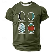  Pasqua Per uomo uova di Pasqua Maglietta Manica Corta maglietta Stampa 3D Girocollo Camicia Designer Casual Feste Ferie Nero Blu Verde Estate Primavera Abbigliamento S M L XL XXL XXXL